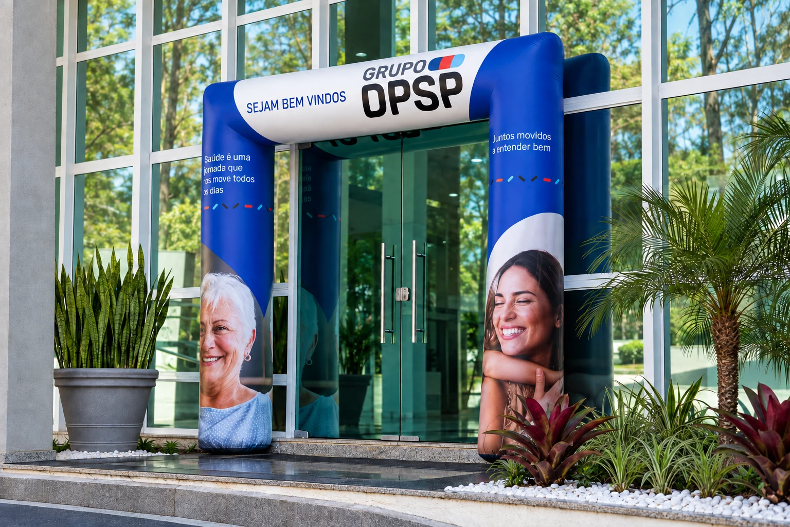 OPSP — portal inflável de entrada
